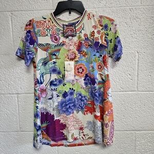 NWT Johnny Was the Jeanie favorite short sleeve crew neck swing tee